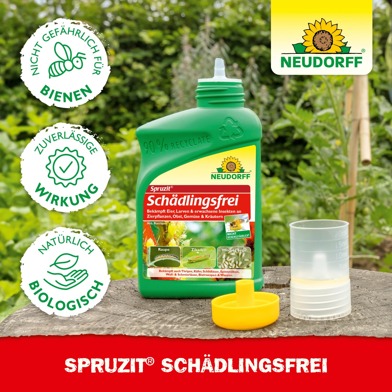 Neudorff Spruzit Schädlingsfrei 250ml: Spritzmittel gegen Blattläuse und andere Schädlinge im Garten.
