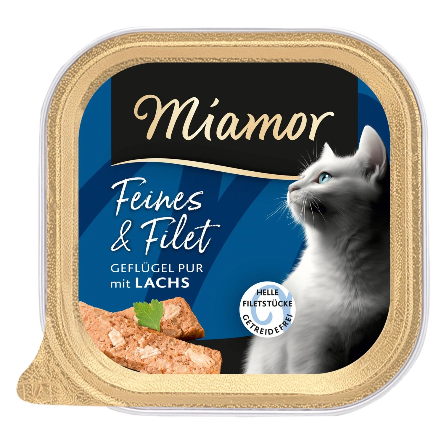 Miamor Katzen-Nassfutter Feines & Filets Geflügel Pur mit Lachs 100 g