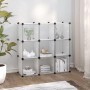 vidaXL Aufbewahrungswürfel-Organizer mit 9 Würfeln und Türen Transparent PP 340557_2