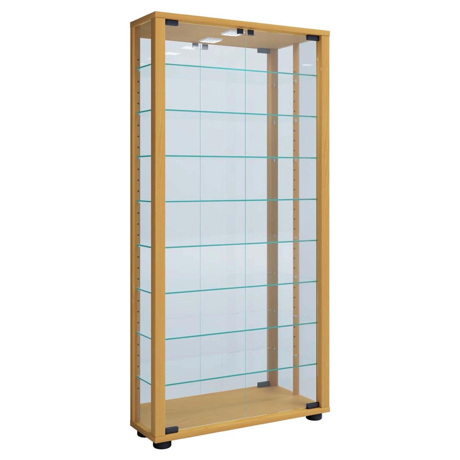 ebuy24 VitrosaMaxi Vitrinenschrank Wandhängend mit Spiegel 2 Glastüren Inkl günstig online kaufen