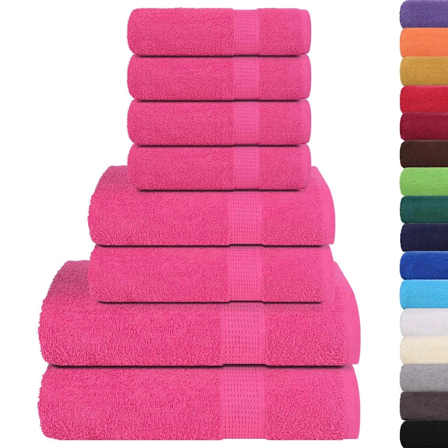 vidaXL 8-Tlg Handtuch-Set Rosa 360 g/m² 100% Baumwolle 137077 günstig online kaufen