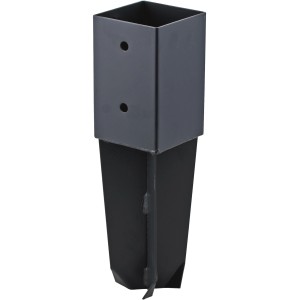 Anthrazit Pfostenhülse zum Einbetonieren, 350x95 mm, pulverbeschichtet für hohen Korrosionsschutz.