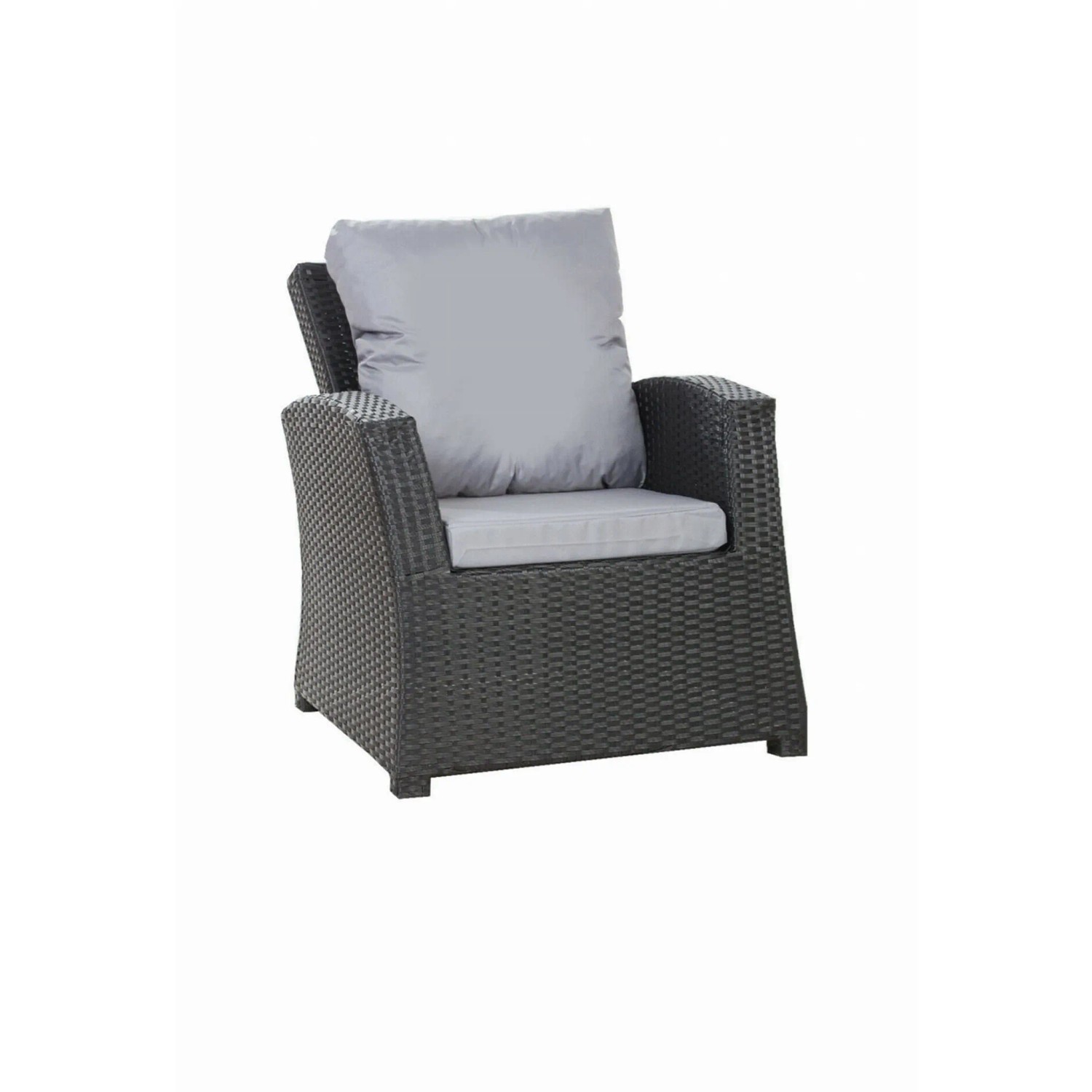 Setgarden Mix Sitzkissen Für Polyrattan Sessel 50x52x7 Sitz + 50x56 cm Rückenlehne 1tlg Grau_2