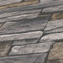 A.S. Création Vliestapete Steinmauer Schieferoptik grau/braun, Detailansicht.