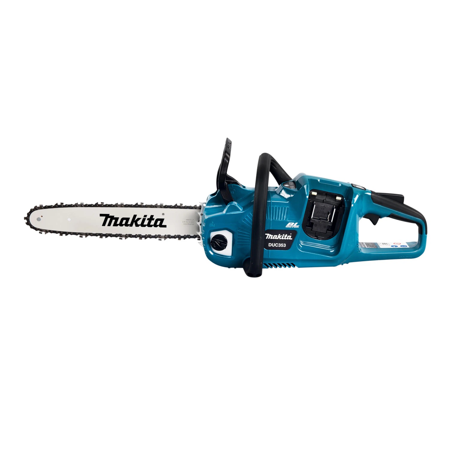 Makita Akku-Kettensäge DUC353Z (ohne Akku) mit 35cm Schwert für Holzarbeiten.