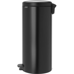 Schwarzer Brabantia Treteimer NewIcon, 30 Liter. Pedal-Mülleimer für Küche oder Bad.
