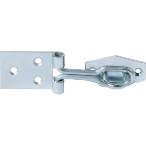 Verzinkte Überfalle mit Öse, 80x25mm, für Kistendeckel und Türen.