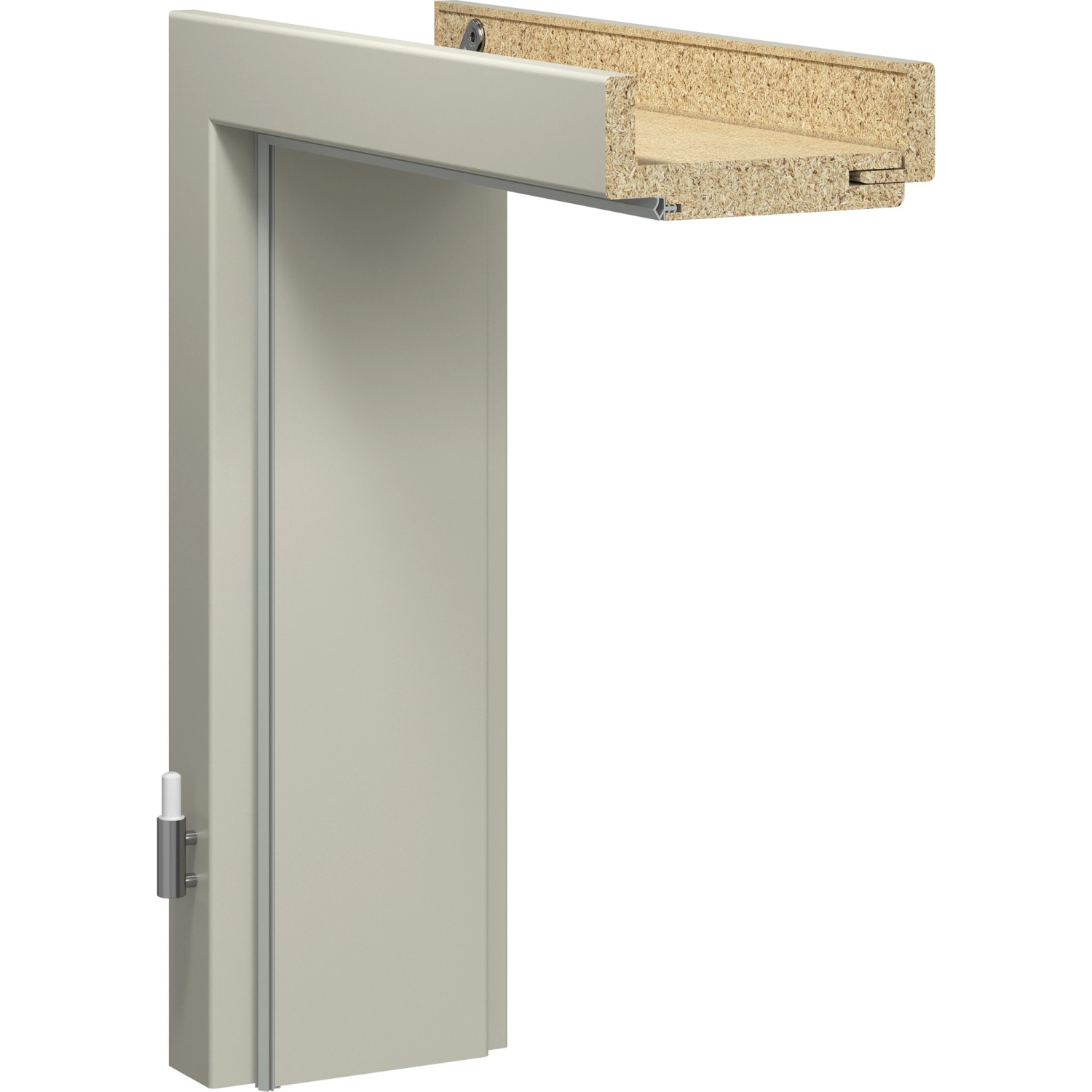Zarge CPL (GLN440) Seidengrau 73,5 cm x 198,5 cm x 10 cm Anschlag L