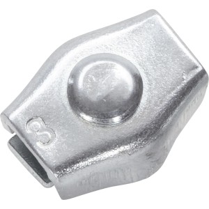Simplexklemme, verzinkt, 4-6 mm, für Edelstahl-Seilbefestigung.