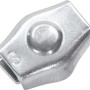 Simplexklemme, verzinkt, 4-6 mm, für Edelstahl-Seilbefestigung.