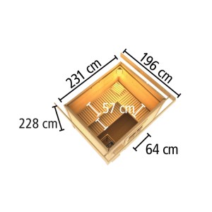 CHILLROI Saunahaus Kaapi Premium Naturbelassen Ohne Ofen
