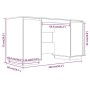 vidaXL Schreibtisch Weiß 140x50x75 cm Massivholz Kiefer 814325_9