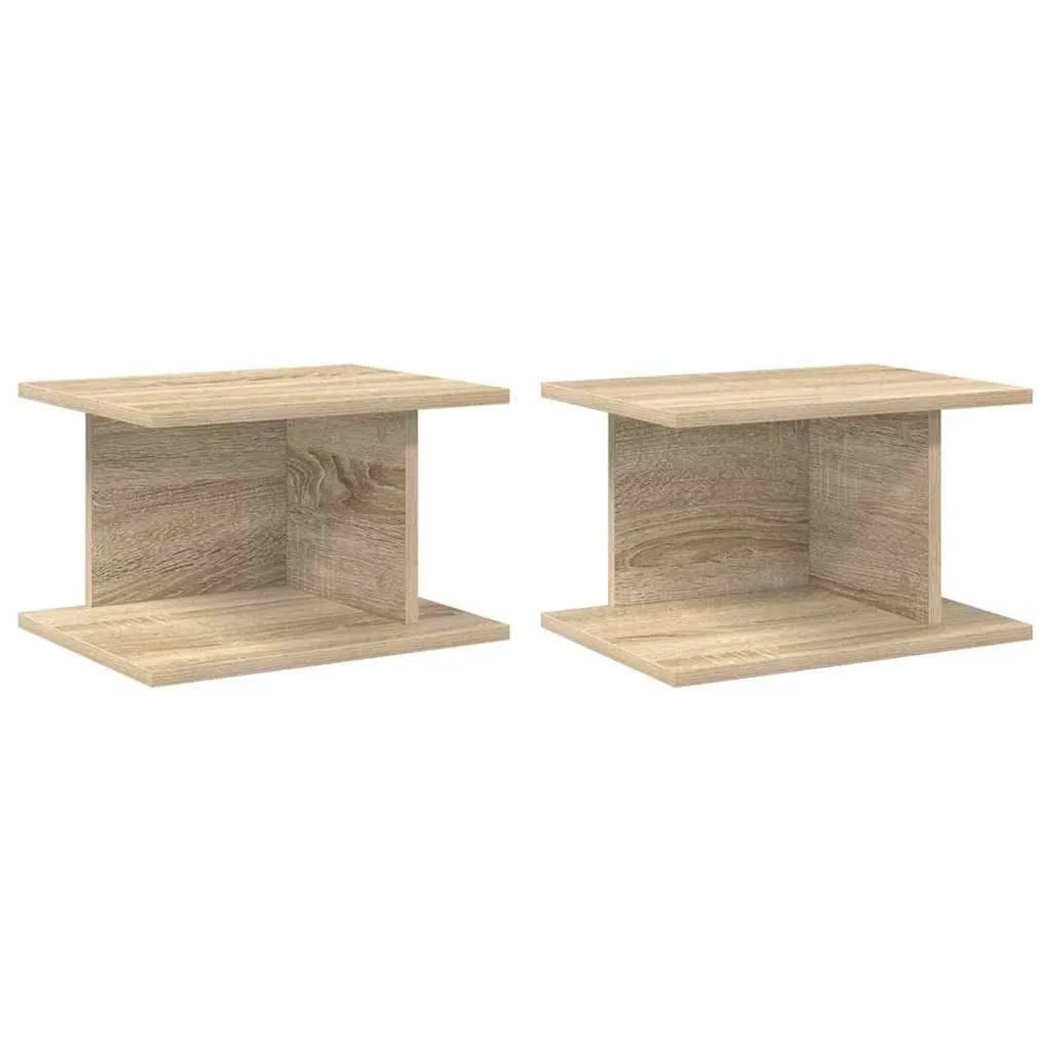 vidaXL Nachttisch 2 Stk Sonoma-Eiche 40 x 30 x 25 cm Holzwerkstoff 891173