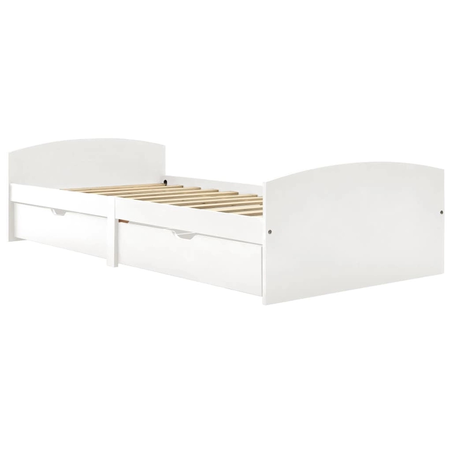 vidaXL Massivholzbett mit 2 Schubladen Weiß Massivholz Kiefer 90x200cm64954 günstig online kaufen