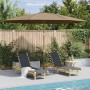 vidaXL Sonnenschirm mit Holzmast 350 cm Taupe 44530_2