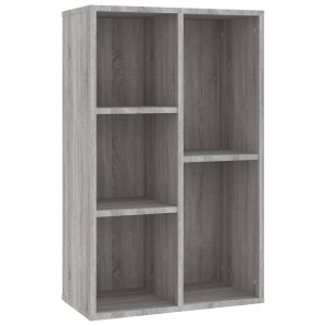 VidaXL Bücherregal/Sideboard, grau Sonoma, Holzwerkstoff, 5 Fächer.