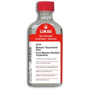 Flasche Lukas Balsam-Terpentinöl rein 125ml, Verdünnungsmittel für Ölfarben.