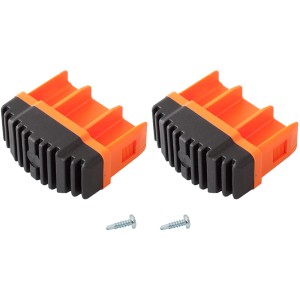 Krause Monto Fußstopfen, orange, 2er-Set für Leitern mit Schrauben.