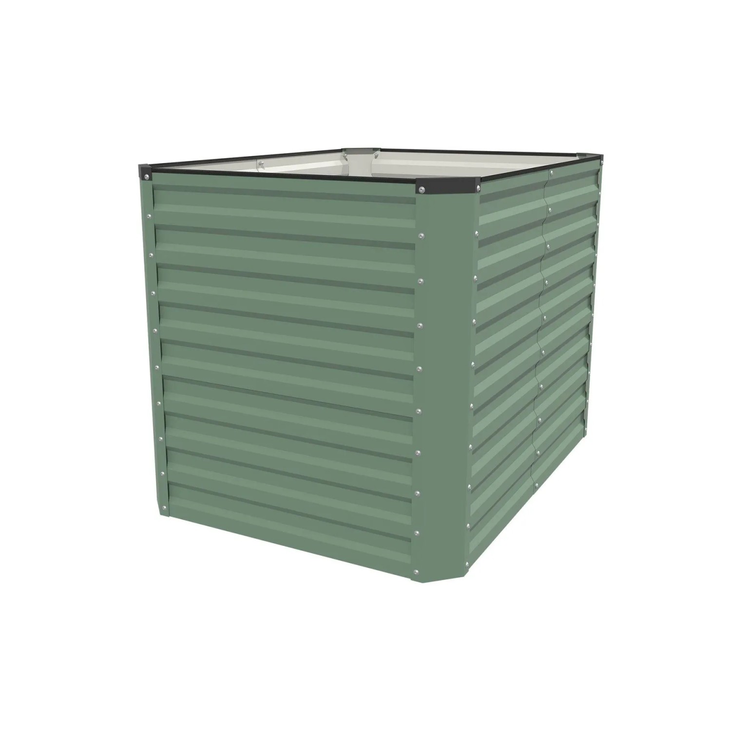 VidaAtHome.de RIVARO Hochbeet 90 x 120 x 90 cm Waldgrün mit Silber