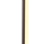 Schlichte LED Design-Stehleuchte Bones 2 Chrom, 125cm hoch, mit warmweißem Licht.