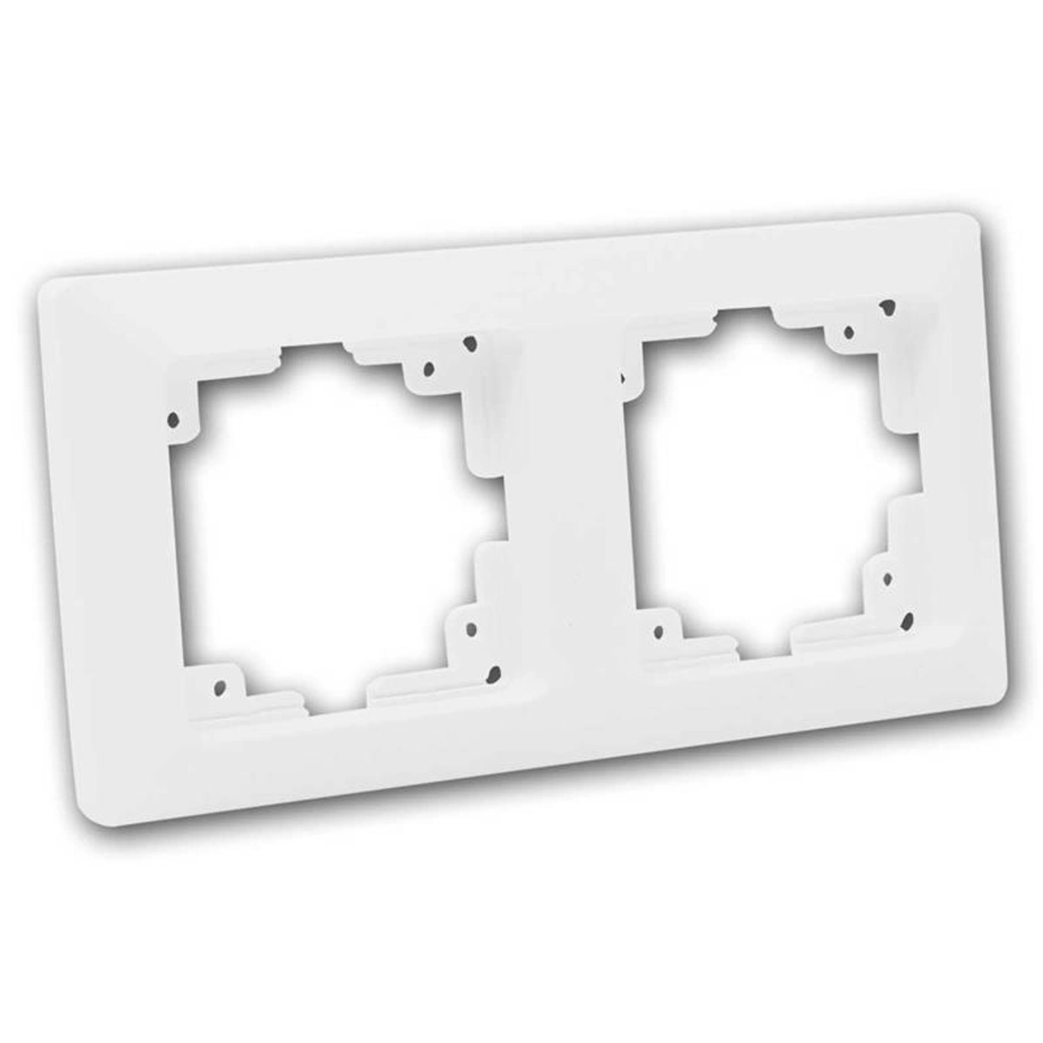 ChiliTec MILOS 2-Fach Rahmen Weiß Matt Doppelrahmen