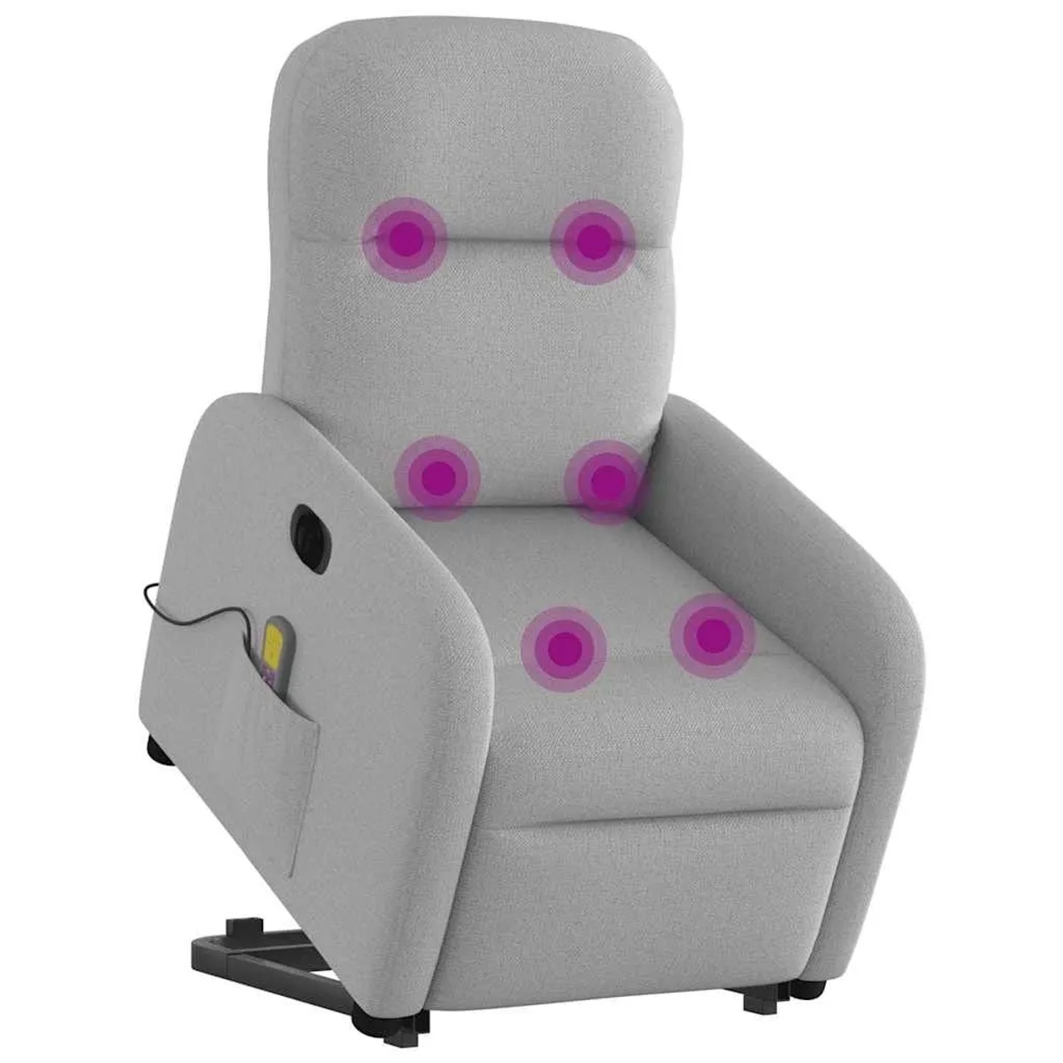 vidaXL Massagesessel mit Aufstehhilfe Elektrisch Wolkengrau Stoff 3303011 günstig online kaufen