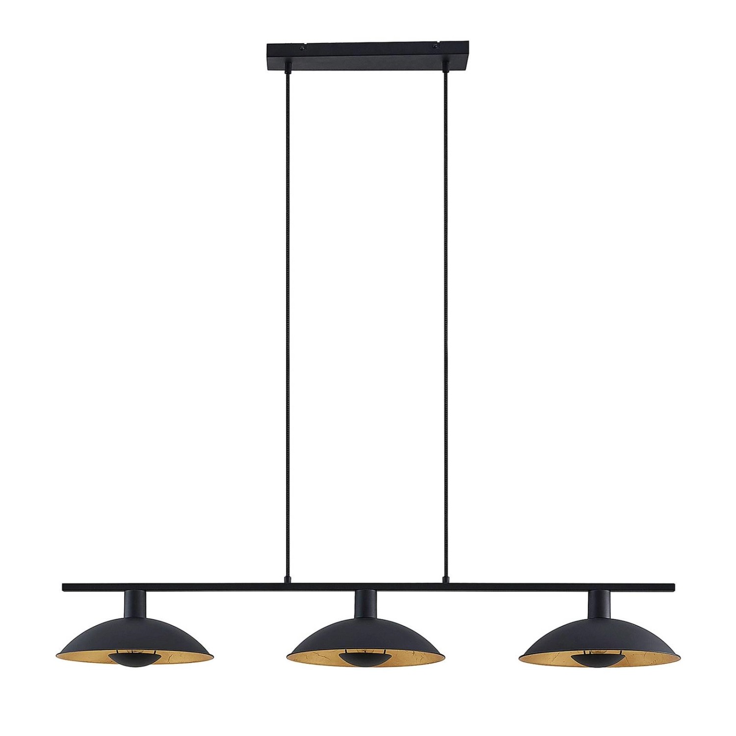 Lindby Pendelleuchte Narisara 9627747 Modern in Schwarz aus Metall 3-flammi günstig online kaufen