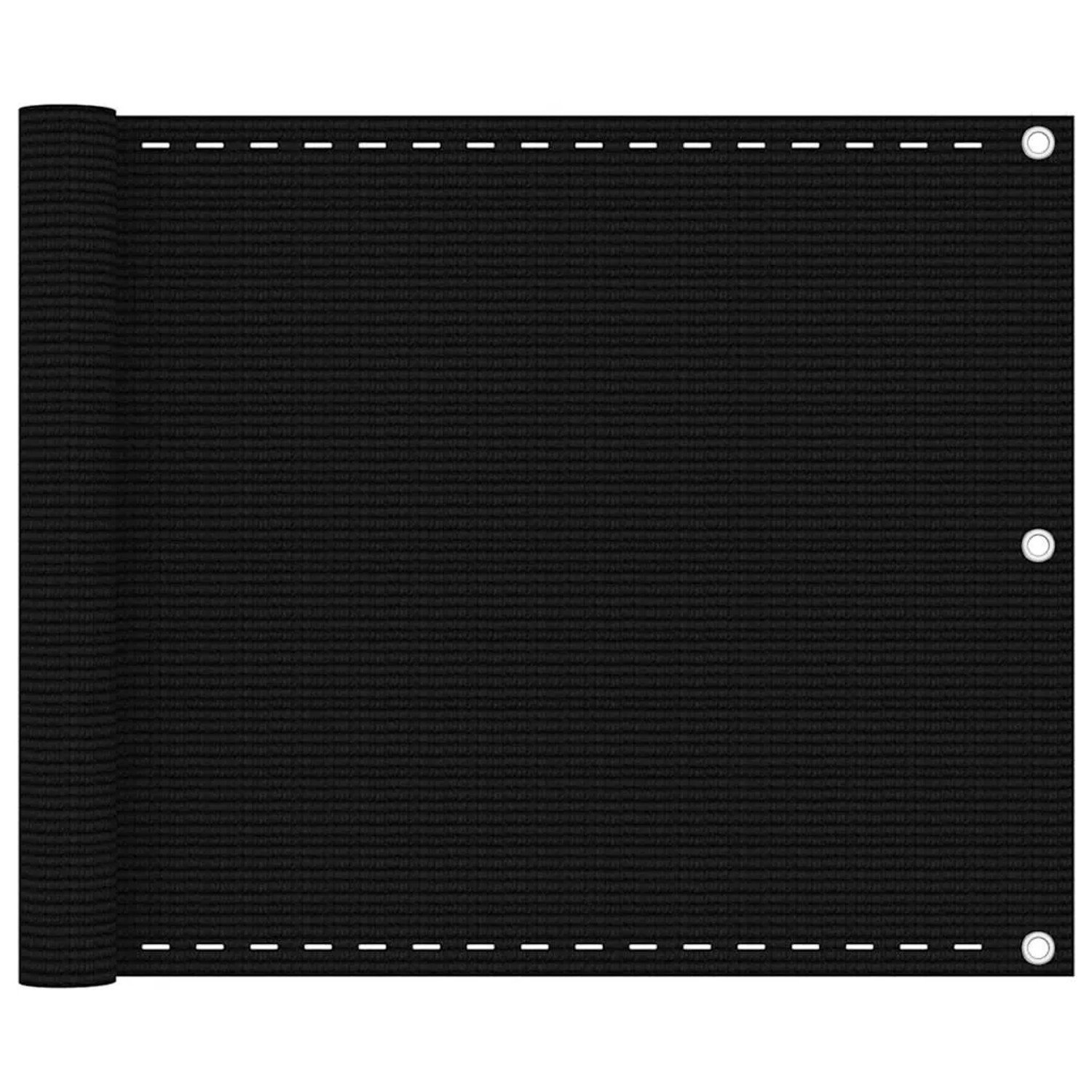vidaXL Balkon-Sichtschutz Schwarz 75x600 cm HDPE 311031