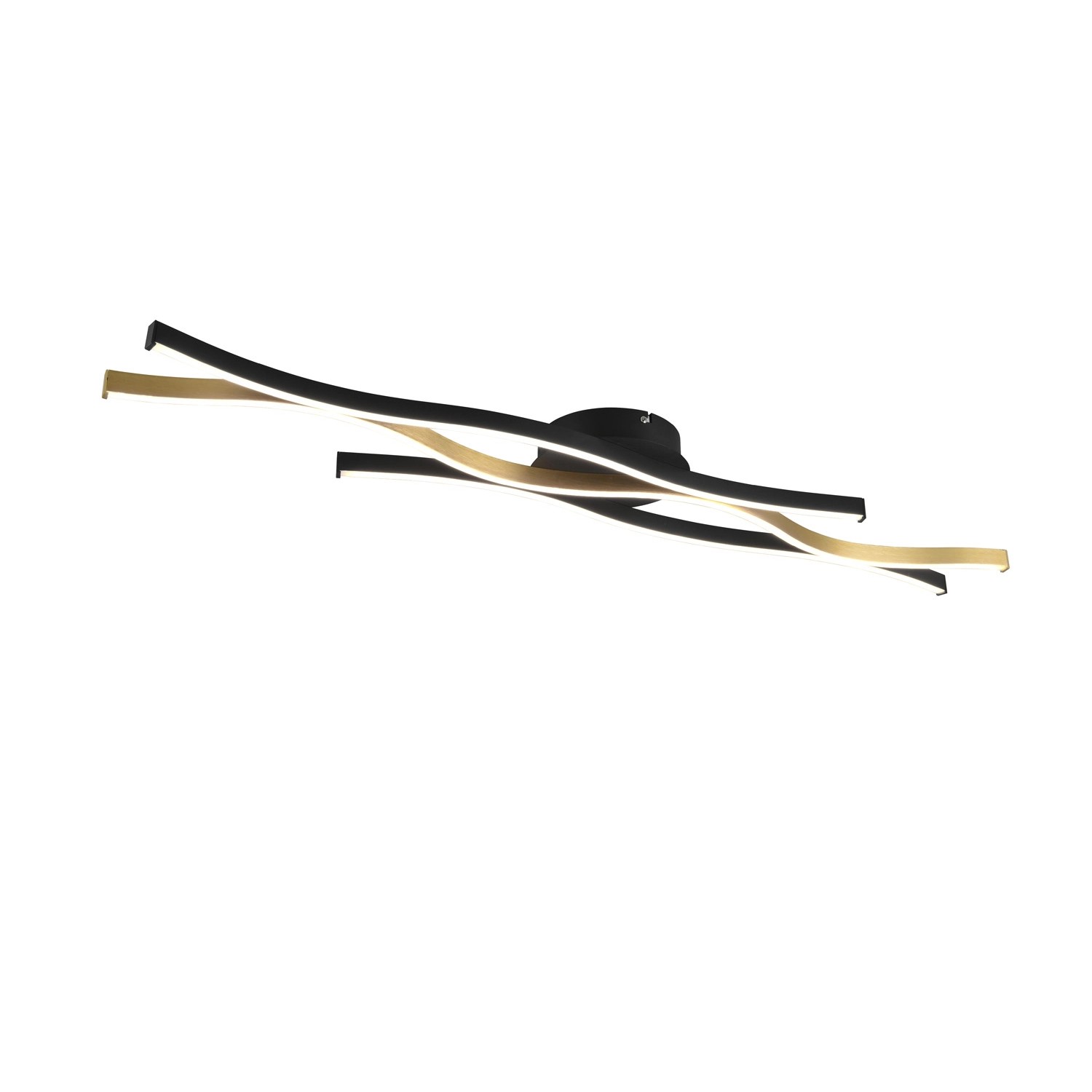 Trio LED-Deckenleuchte Blaze 1-flammig Messing Matt 107,5 cm x 18 cm