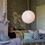 PR Home Haru Pendelleuchte: Runde Papierlampe mit Drahtmuster für skandinavisches Design.