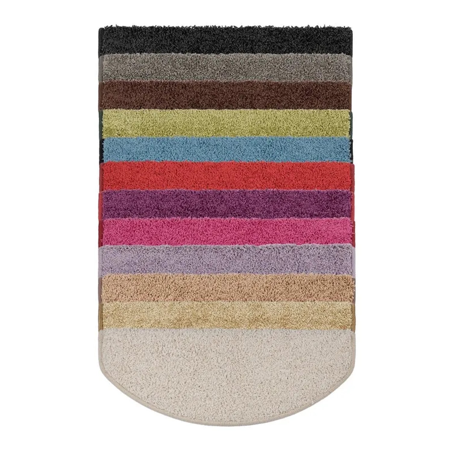 KARAT Shaggy Stufenmatten Sphinx in verschiedenen Farben, Hochflor, halbrund, 23,5x65 cm.