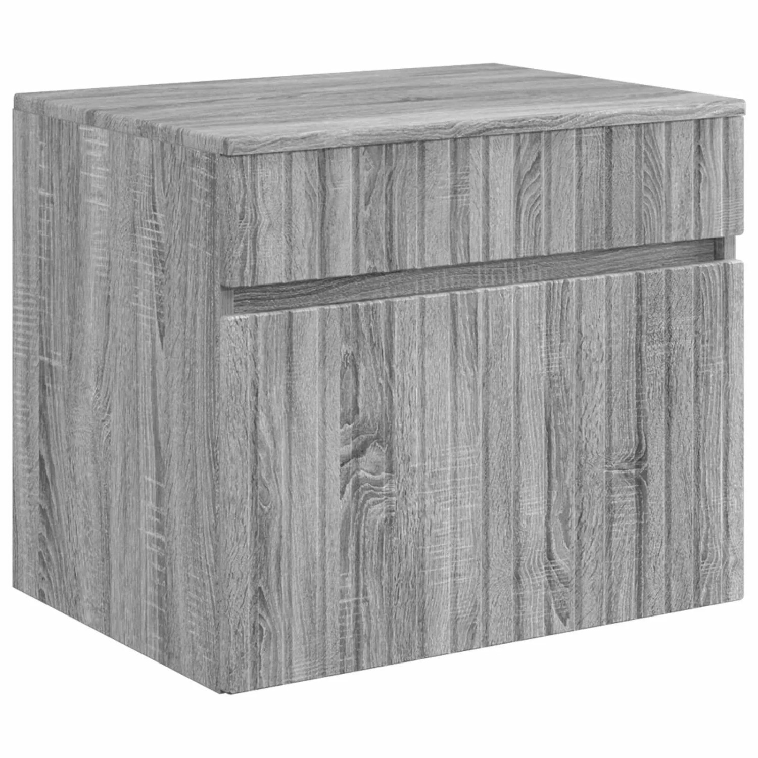 vidaXL Wandmontierter Badezimmerschrank Grau Sonoma 59 x 44,5 x 50 cm 890638