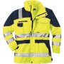 Scheibler Warnschutz-Parka Safety Plus in Gelb-Navy mit Reflexstreifen für hohe Sichtbarkeit.