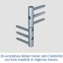 Detailaufnahme eines 3D-verstellbaren Bandes für EcoStar Haustüren.
