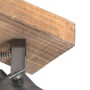 Detailaufnahme: QAZQA Jelle Strahler, 2-flammig, schwarz/Holz, verstellbar.