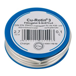 Kirchhoff Weichlot 97/3, 100g Rolle, für saubere Kupferrohr-Verarbeitung im Sanitärbereich.