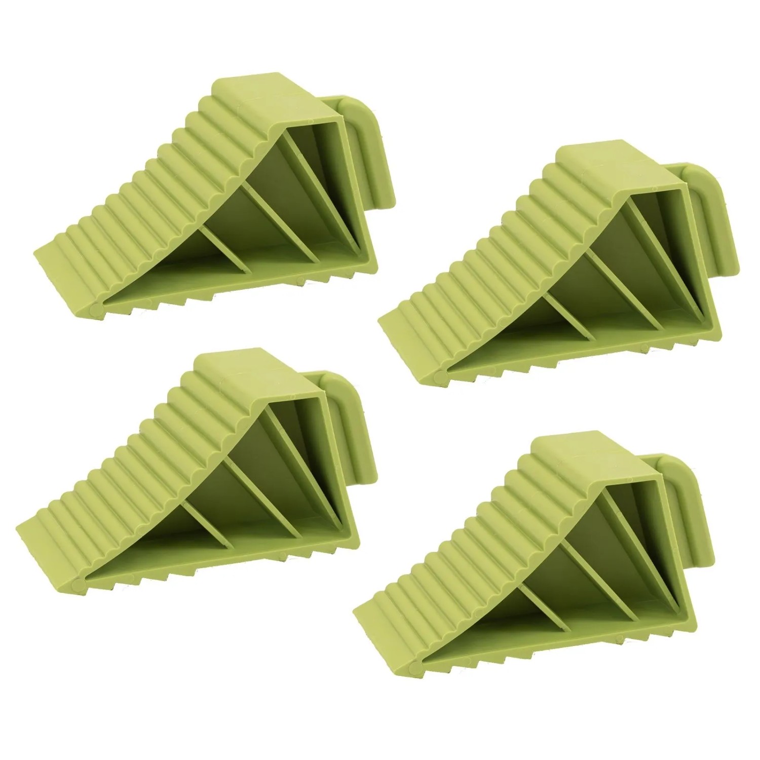 TRUTZHOLM 4x Unterlegkeil mit Griff 21x8x10cm 3t Tragkraft für Wohnmobil Anhänger