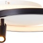 Moderne LED-Deckenleuchte Eunomia, schwarz-weiß, mit schwenkbarem Spot für flexible Beleuchtung.