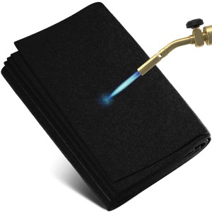 Evocamp Feuerfeste Unterlage 60x60 cm unter Flamme, Hitzeschutzmatte für Grill, Schweißarbeiten.