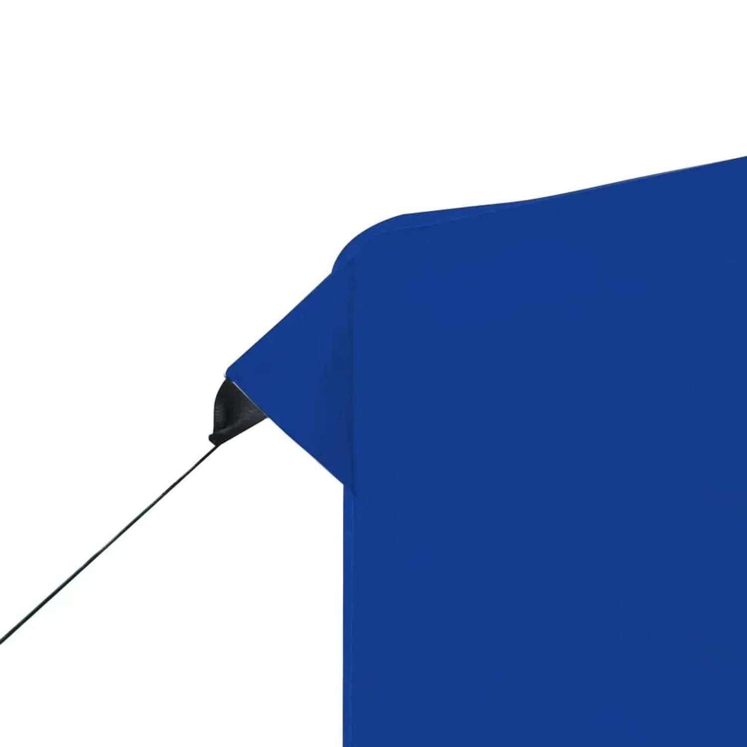 Detailansicht blaues vidaXL Partyzelt 2x2m mit Aluminiumrahmen und Seitenwand.