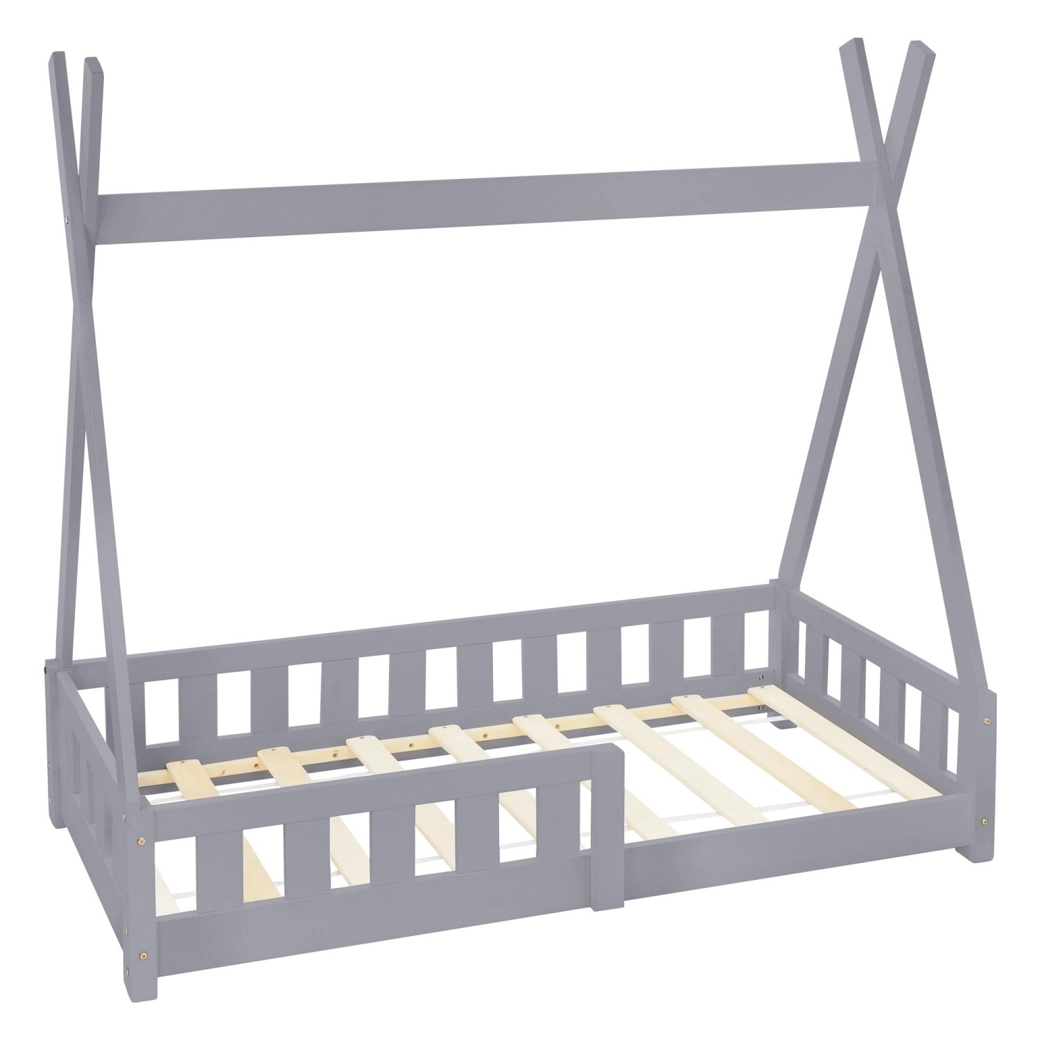 ML-DESIGN Spielbett Hausbett Tipi Zeltbett inkl. Lattenrost Bodenbett Kinde günstig online kaufen