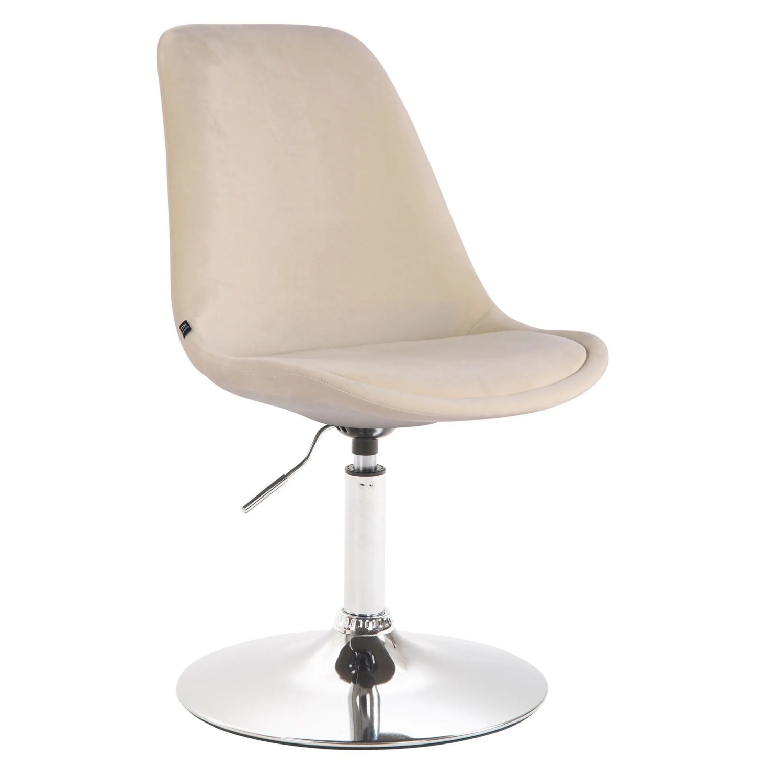 DELUKE Esszimmerstuhl KENIM Samt Creme 48x57x76cm Silber Essstühle Esszimmerstühle Küchenstühle Wohnzimmerstühle