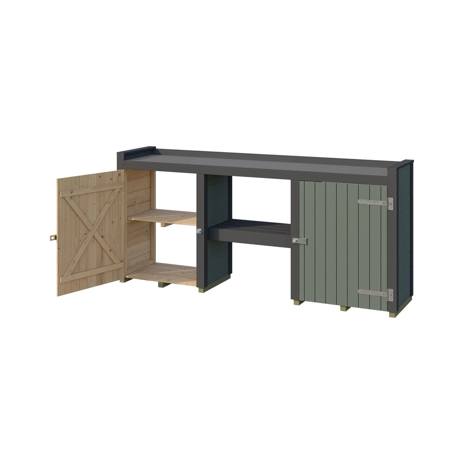 Weka Pflanztisch Killarney 300 cm Grau-Grün
