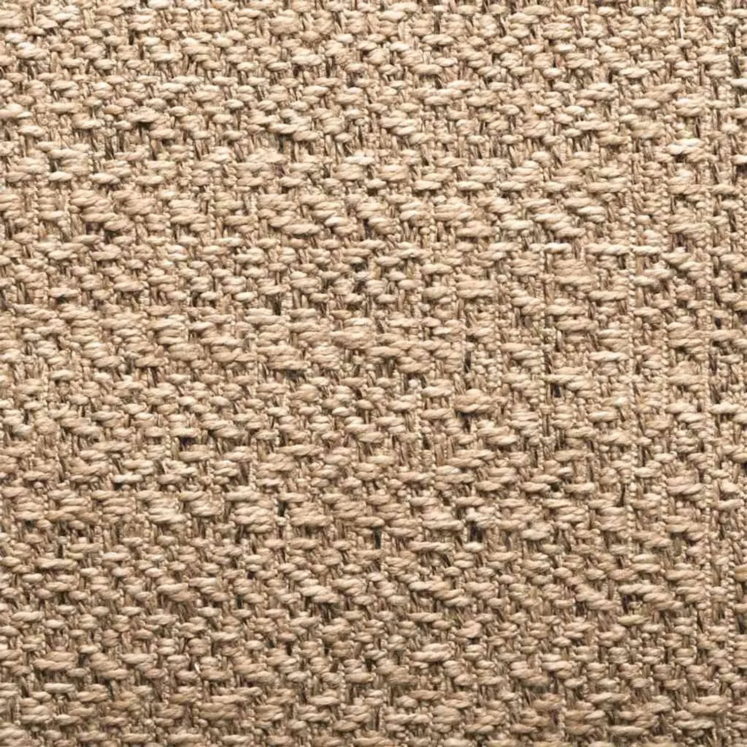 Detailaufnahme: Teppich in Juteoptik, farbig, für Innen- und Außenbereich.