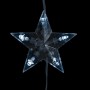 Nahaufnahme: LED Stern der Lichterkette, kaltweiß, für Außen-Lichternetze & Vorhänge.
