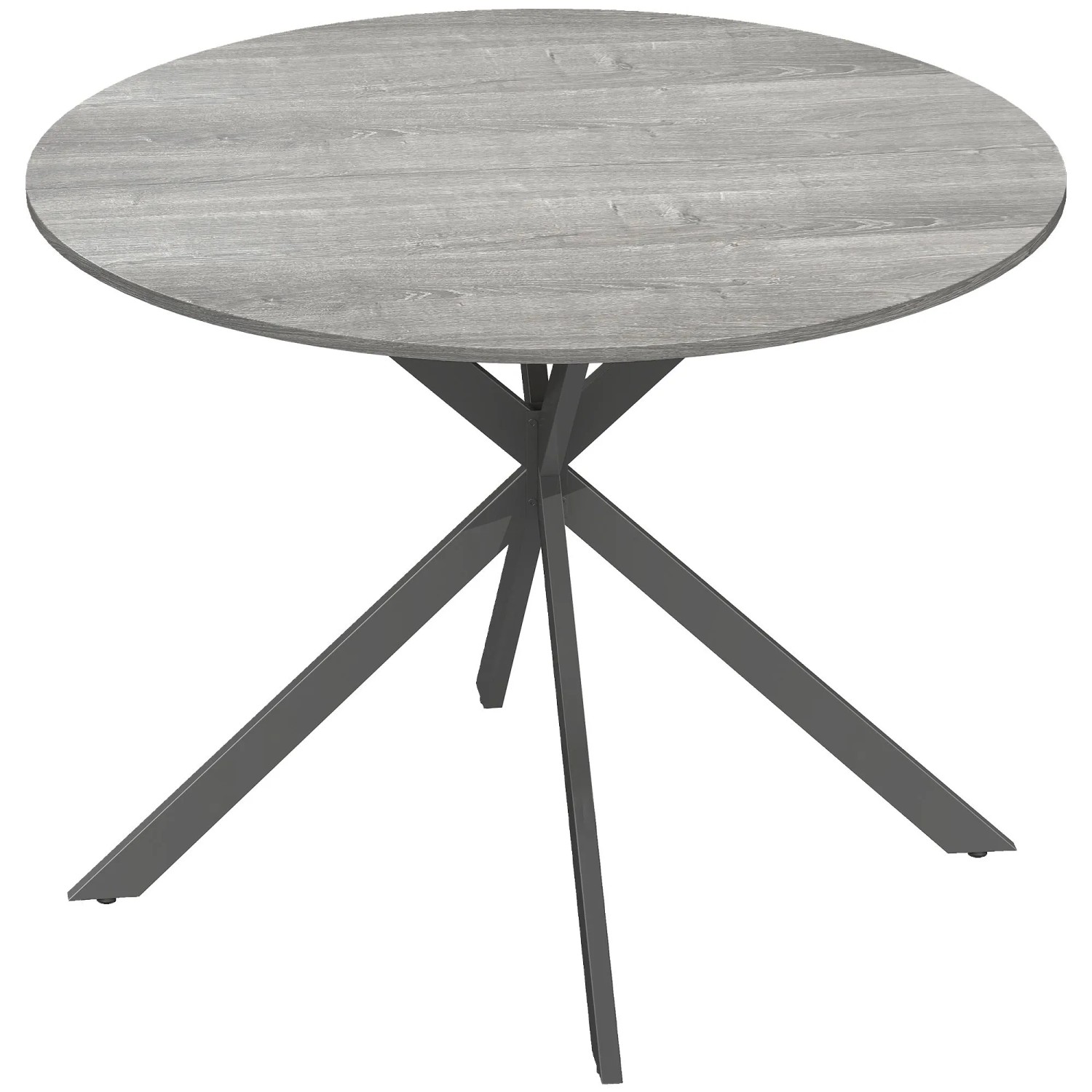 HOMCOM Dining Table Spanplatte Stahl 100L x 100B x 75H cm Grau