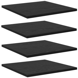 vidaXL Regalbretter, 4 Stk., schwarz, 40x40 cm, Holzwerkstoff für Büroschränke und Regale.