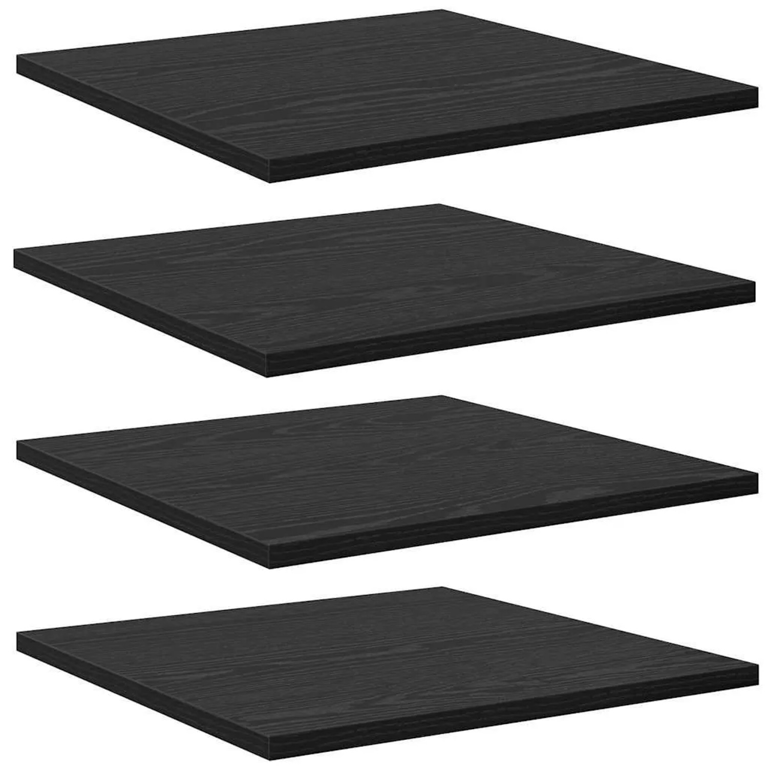 vidaXL Regalbrett 4 Stk Schwarz 40 x 40 x 1,5 cm Holzwerkstoff 875050