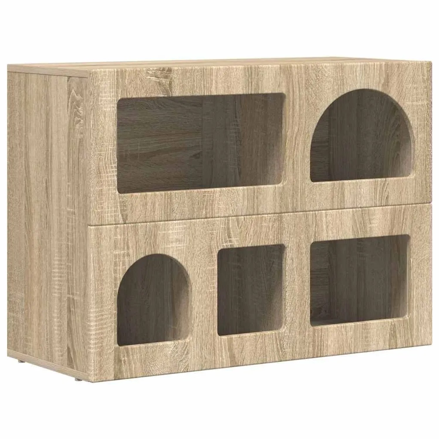 vidaXL Sideboard Sonoma-Eiche 80,5 x 35 x 59 cm Holzwerkstoff 891326 günstig online kaufen