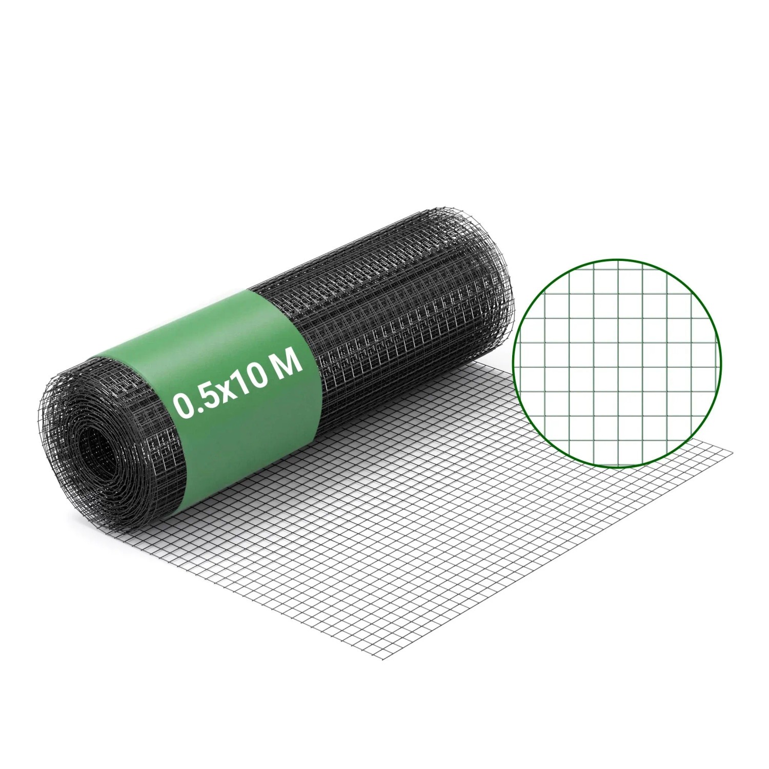 Wiltec Maschendrahtzaun 50cmx10m 0,9mm 12x12mm Drahtgitter Volierendraht Stahl
